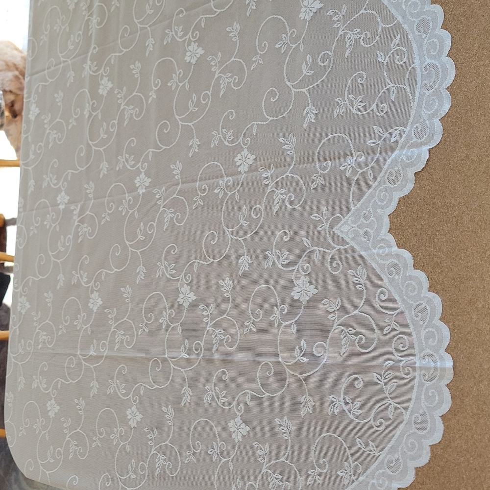 12 White Lace Curtain Panels!!!